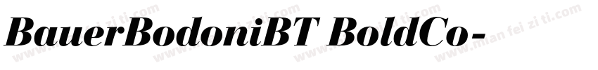 BauerBodoniBT BoldCo字体转换